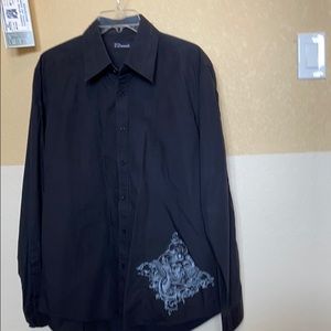 7 Diamonds long sleeve black shirt xl